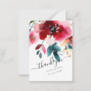 PixDezines Watercolor Blume Ombre Burgundy Rose Mitteilungskarte