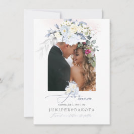 PixDezines Watercolor Cream Rose Blue Hyde Save The Date