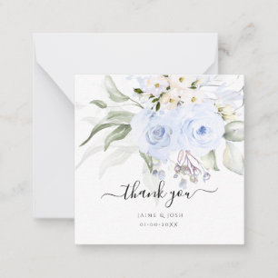 PixDezines Watercolor Dusty Blue Rose Mitteilungskarte