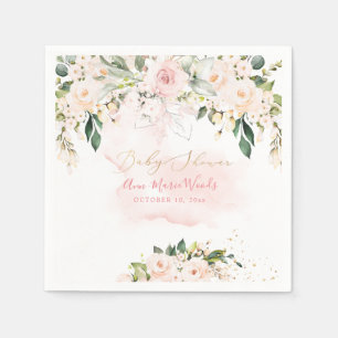 PixDezines Watercolor Dusty Pink Roses Kinderdusch Serviette