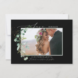 PixDezines Watercolor Eukalyptus Wreath Greenery S Save The Date