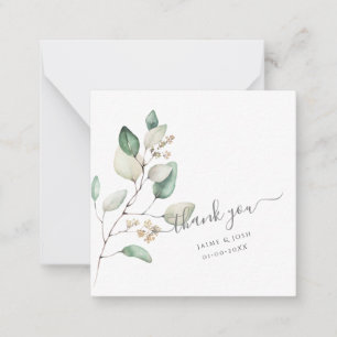 PixDezines Watercolor Gum Eukalyptus Note Card Mitteilungskarte