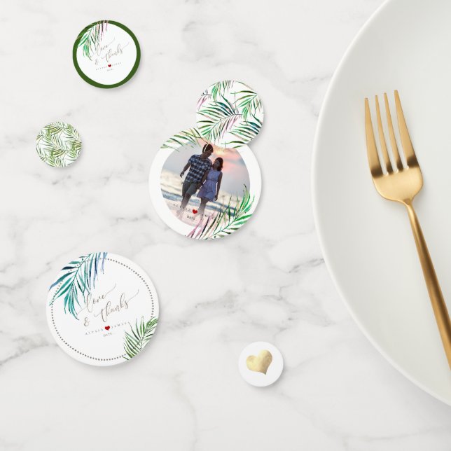 PixDezines Watercolor Palm Fronds Konfetti (Gruppe)