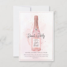 PixDezines Watercolor Pink Champagne Brunch Bubbly