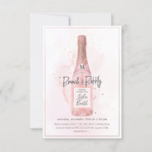 PixDezines Watercolor Pink Champagne Brunch Bubbly