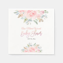 PixDezines Watercolor Pink Roses Baby Shower Invit