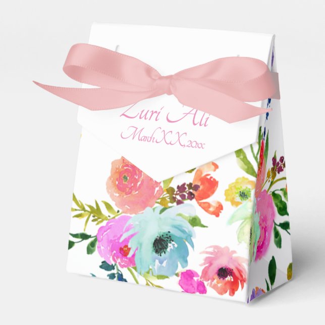 PixDezines Watercolor Ranunculus Geschenkschachtel (Vorderseite)