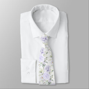 PixDezines Watercolor Rose Lila Neck Tie Krawatte