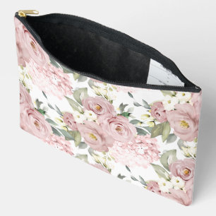 PixDezines Watercolor Staubrose Creme Rosen Zubehörtasche