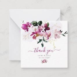 PixDezines Watercolor Sweetpeas Cherry Red Mitteilungskarte