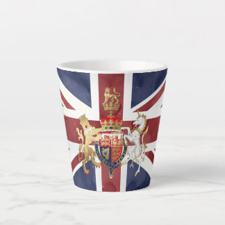 PIXDEZINES WATERCOLOR UNION JACK and INSIGNIA Milchtasse