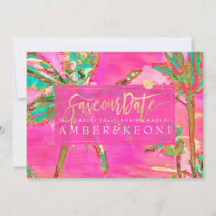 PixDezines Watercolor Vintag Hawaii/Save the Date Save The Date