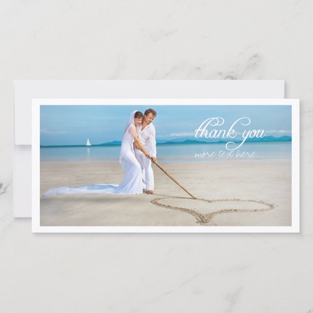 PixDezines wedding Foto vielen Dank Dankeskarte (Vorderseite)