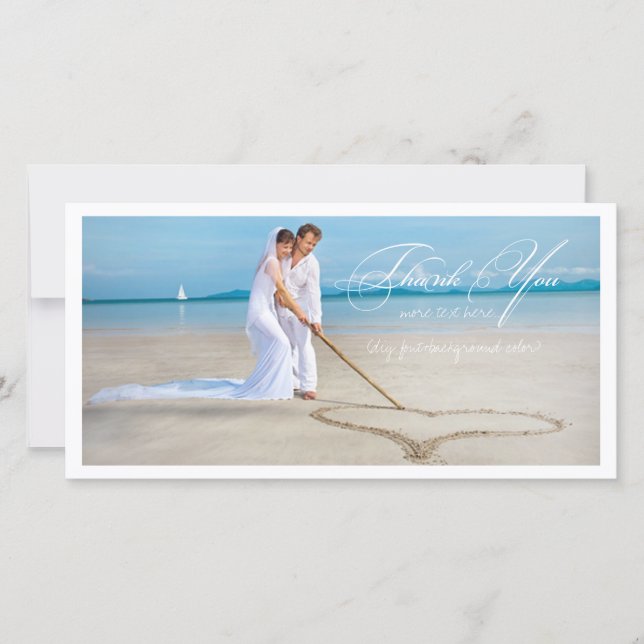 PixDezines wedding Foto vielen Dank Dankeskarte (Vorderseite)