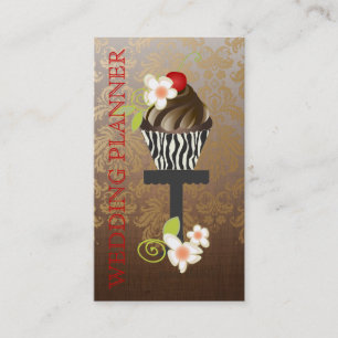 PixDezines, Wedding Planer+Fidora Damast Visitenkarte