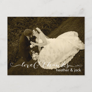 PixDezines Wedding Vielen Dank Postkarte