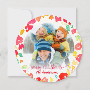 PixDezines Weihnachtsfarbe/Foto Feiertagskarte