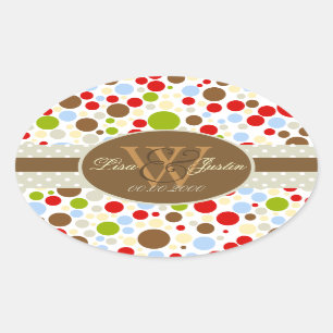 PIxDezines Weihnachtsschwimmende Punkte/DIY Farben Ovaler Aufkleber