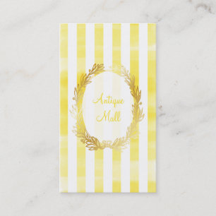 PixDezines weiße Streifen/Zitronen-Digital-Wasserf Visitenkarte