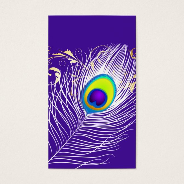 PixDezines weißer Pfauenplume/dicker Hintergrund (Vorderseite)