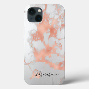 PixDezines Weißmarmor+Imitate Rose Gold Case-Mate iPhone Hülle