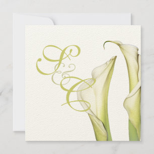 PixDezines WHITE CALLA LILILILILILIES INVITES/DIY Einladung