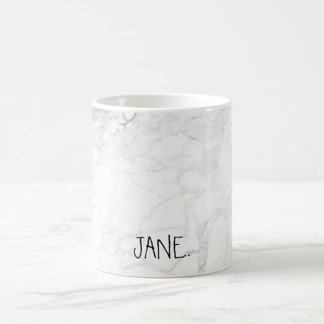 PixDezines WHITE MARBLE Tasse (Mittel)
