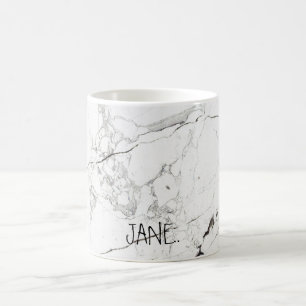 PixDezines WHITE MARBLE Tasse