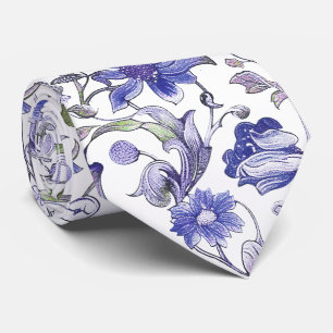 PixDezines William Morris Floral Lila Grün Krawatte