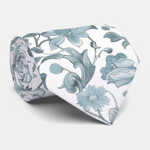 PixDezines William Morris Staubblau DIY Schieferbl Krawatte