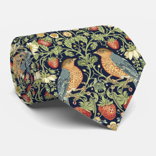 PixDezines William Morris Strawberry Thief Rosa Krawatte