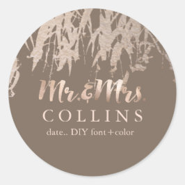 PixDezines Willow/Imitate Rosa Gold/DIY Hintergrun Runder Aufkleber