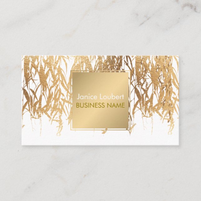 PixDezines Willow/Imitats Gold Fohlen/DIY Hintergr Visitenkarte (Vorderseite)