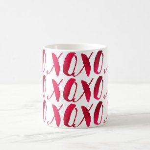 PixDezines xoxo/Himbeerrot/DIY-Hintergrund Tasse