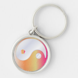 PixDezines Yin Yang/Weiß mit einem Hauch von Grung Schlüsselanhänger