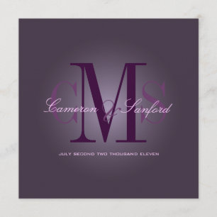 PixDezines Zeitgenössisch + elegant/Pflaume Einladung