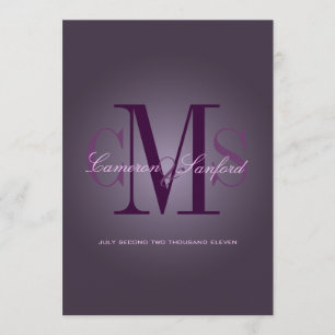 PixDezines Zeitgenössisch + elegant/pflaumenfarben Einladung