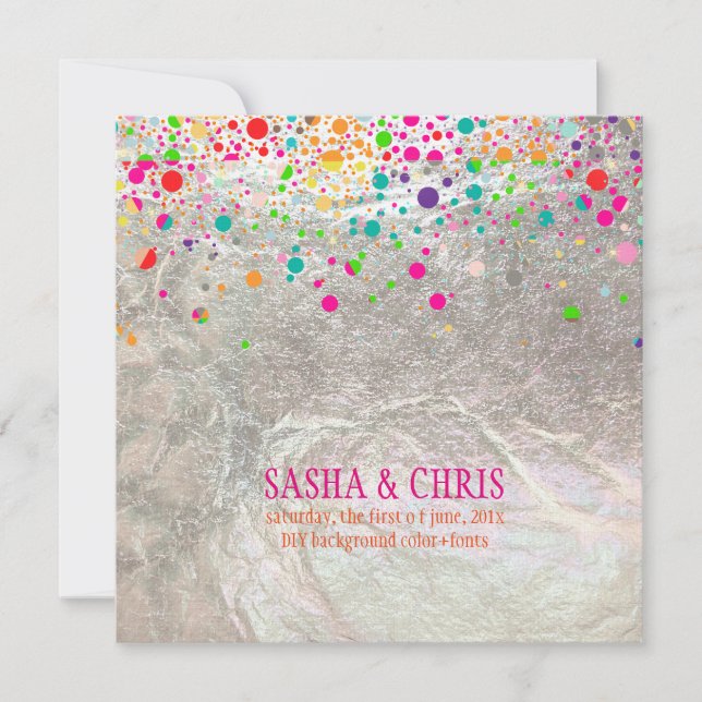 PixDezinesBenommenes/Regenbogen/Degenereignis/Farb Einladung (Vorderseite)