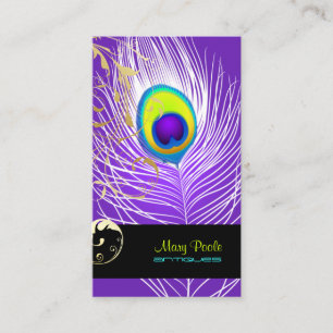 PixDezinesdiy Hintergrund/peacock+filigree Visitenkarte