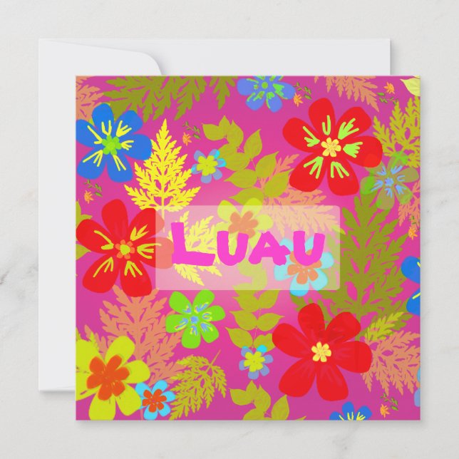 PixDezinesHayan-Dschungel/DIY-Hintergrundfarbe Einladung (Vorderseite)