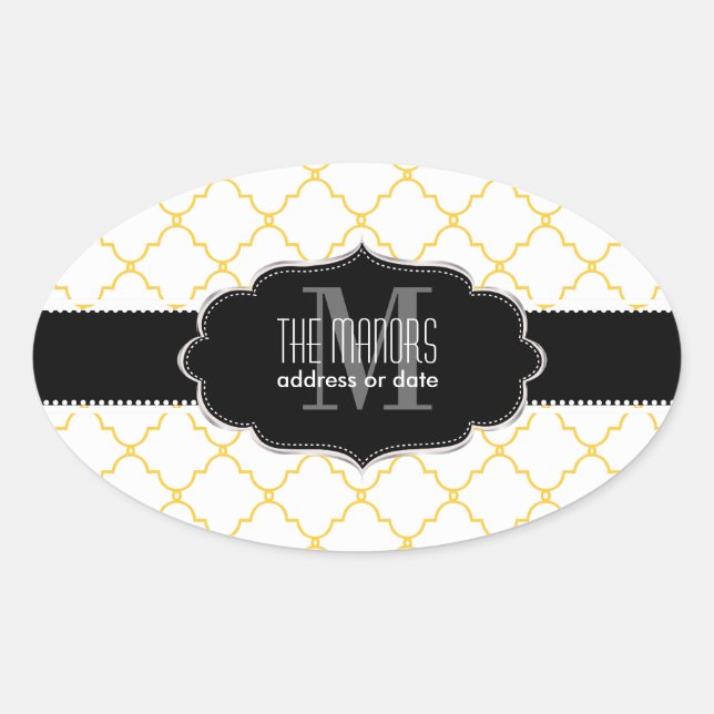 PixDezinesMarokkaner Trellis/DIY-Farben Ovaler Aufkleber (Vorderseite)