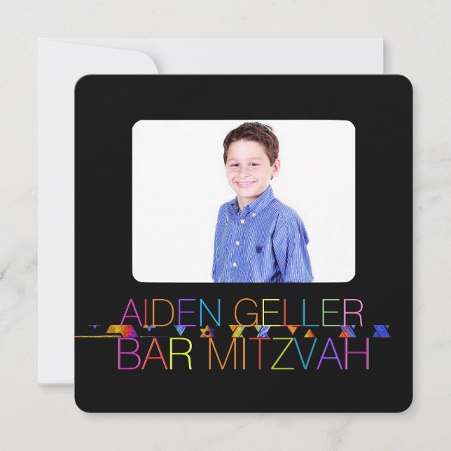 PixDezinesNeons/typografie/Bar mitzvah Einladung (Vorderseite)