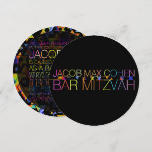 PixDezinesNeons/typografisch/Bar mitzvah Einladung