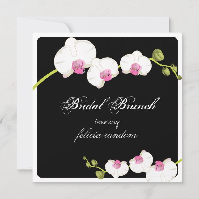 PixDezinesOrchid/Bridal-Brunch/DJ-Hintergrund Einladung (Vorderseite)