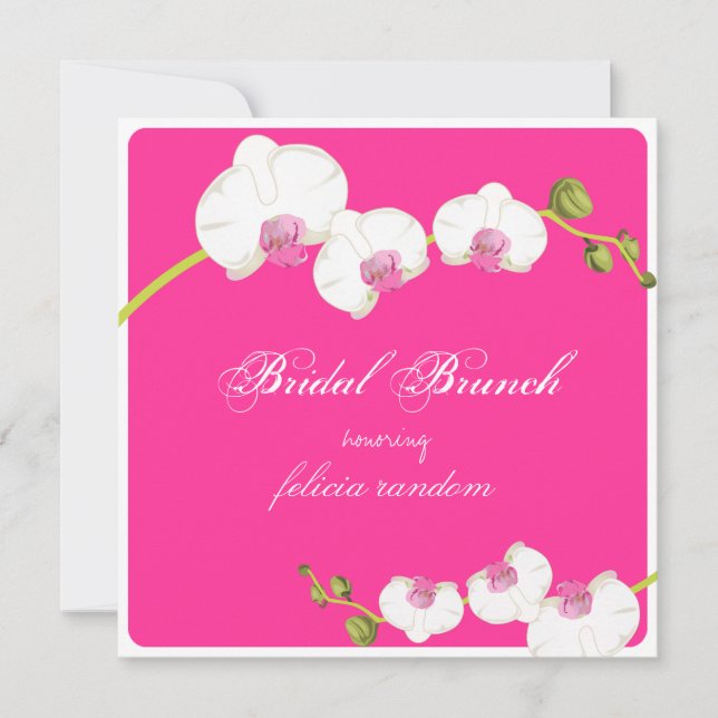 PixDezinesOrchid/Bridal-Brunch/DJ-Hintergrund Einladung (Vorderseite)