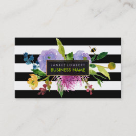 PixDezinesranunculus/weatercolor/floral/Streifen Visitenkarte