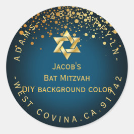 PixDezinesZzzled/Imitate gold/mitzvah/DIY Runder Aufkleber