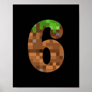 Pixel 6-jähriges Geburtstagsvideo Nummer Sechs 6 J Poster