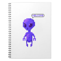 Pixel Alien Willkommen Gamer