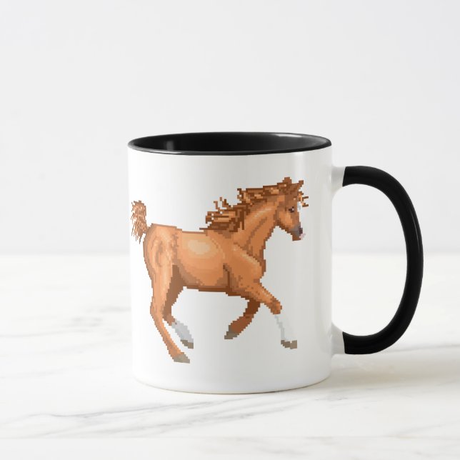 Pixel-arabische PferdeTasse Tasse (Rechts)